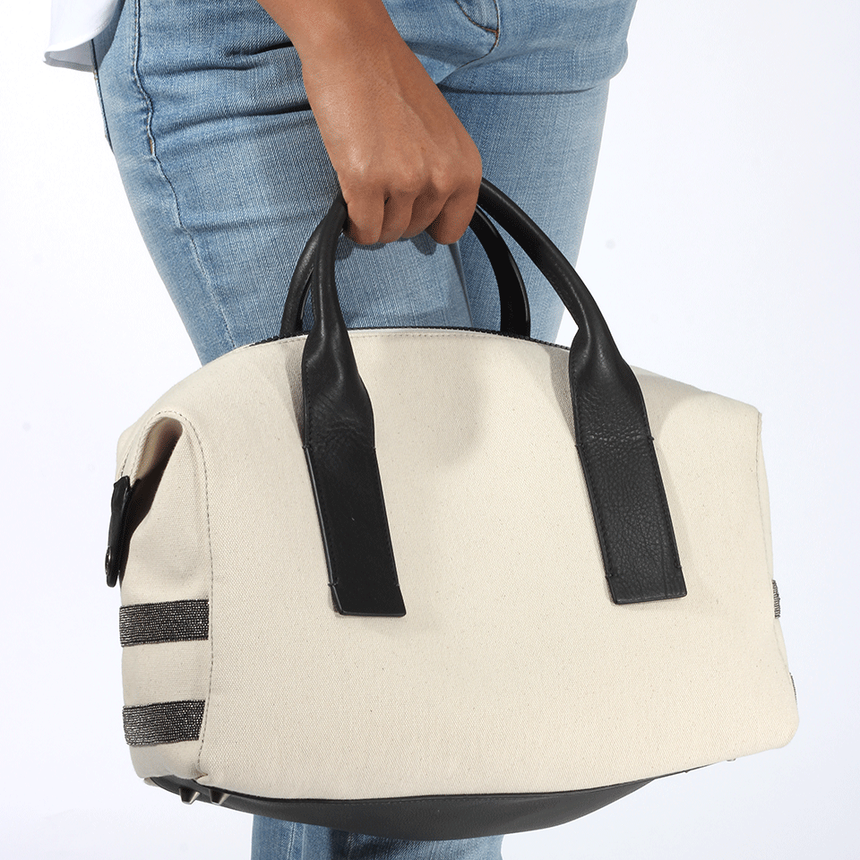 BRUNELLO CUCINELLI-Top Handle Bag-CANVAS
