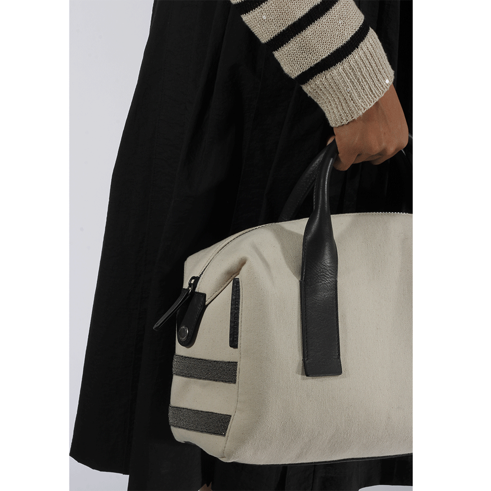 BRUNELLO CUCINELLI-Top Handle Bag-CANVAS