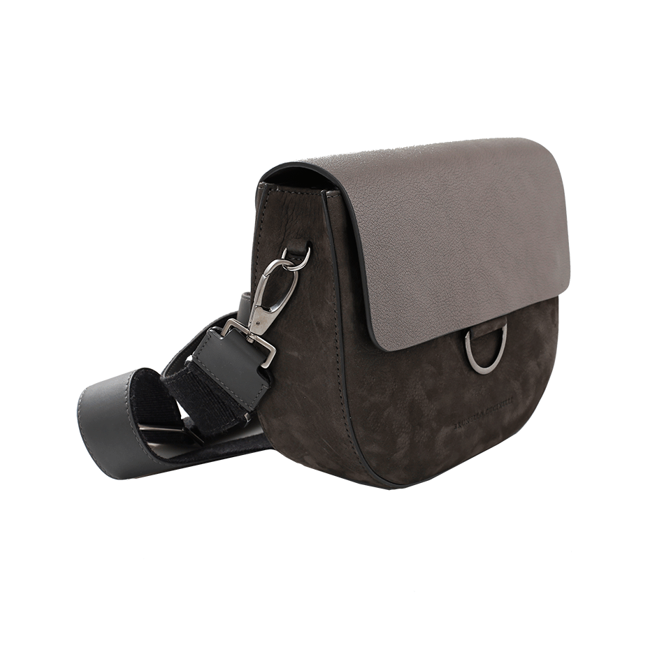 BRUNELLO CUCINELLI-Monili Ring Metallic Crossbody-CHARCOAL