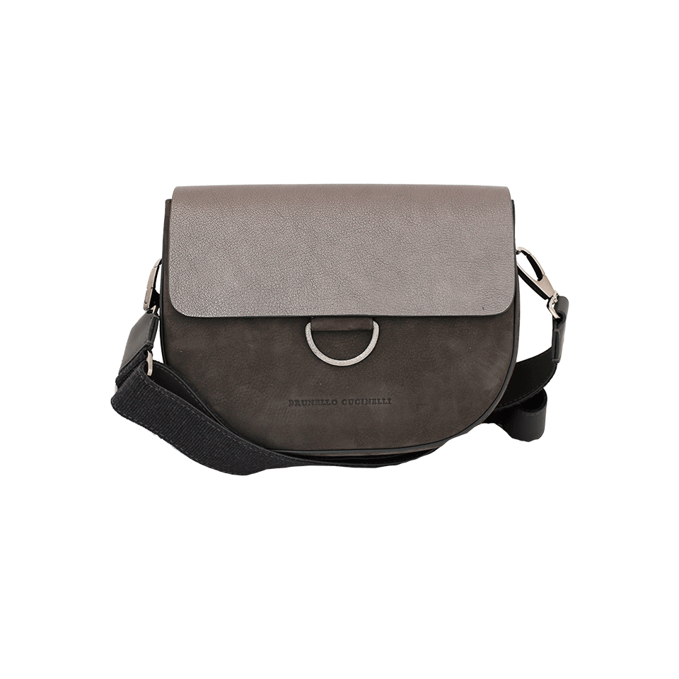BRUNELLO CUCINELLI-Monili Ring Metallic Crossbody-CHARCOAL