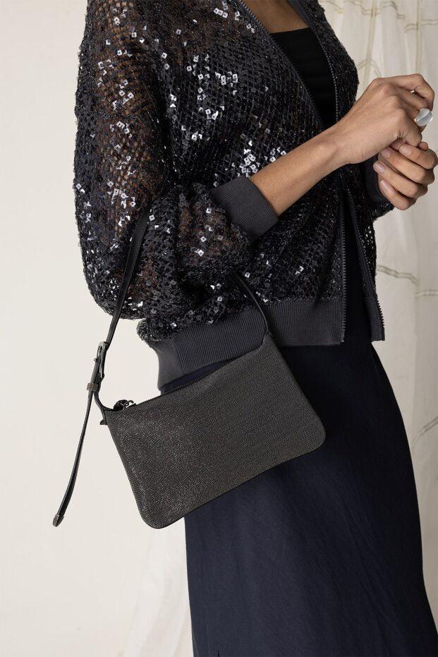 BC Duo Shoulder Bag-CHARCOAL-O/S-HANDBAGSHOULDER-BRUNELLO CUCINELLI