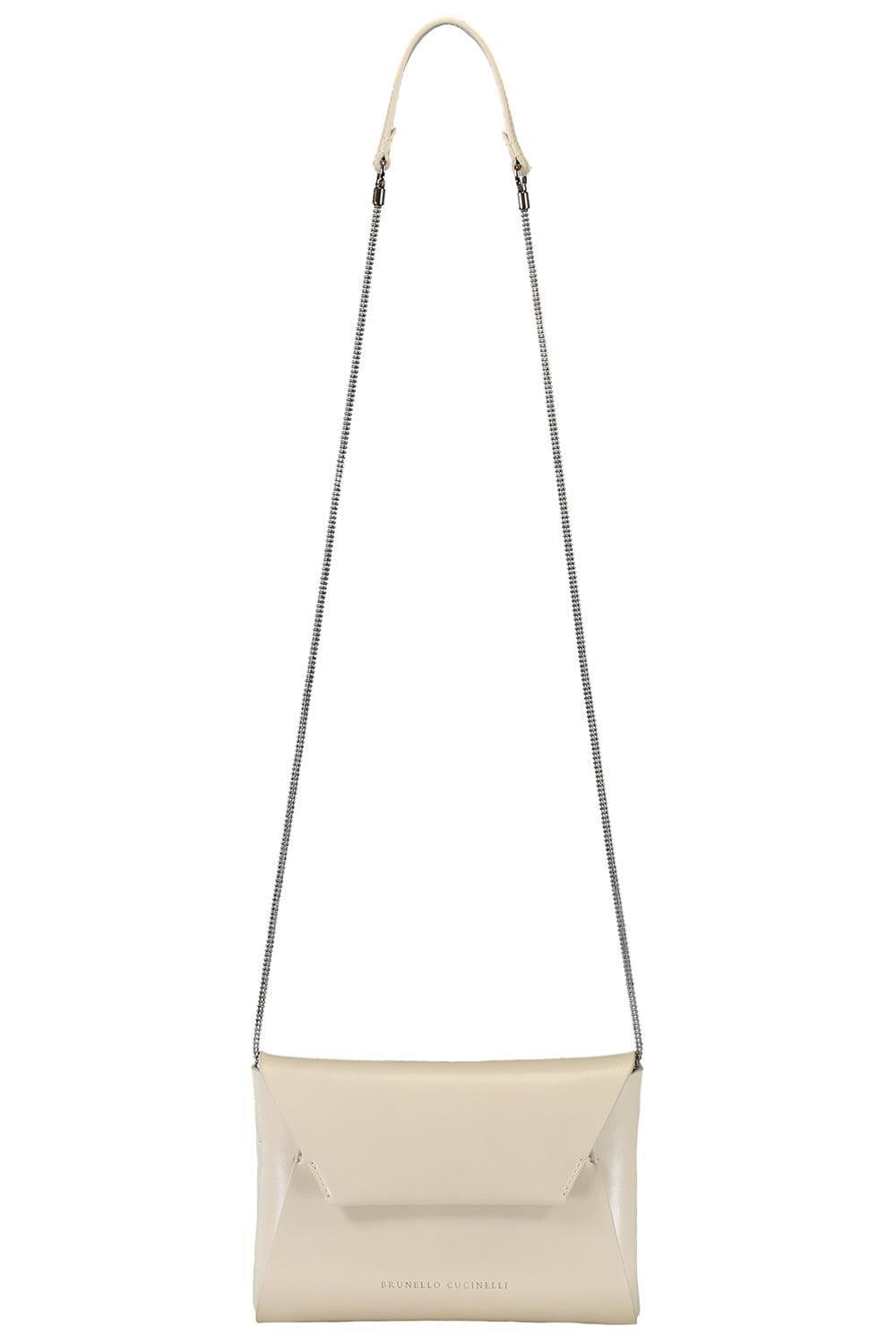 Soft Leather Purse-CREAM-O/S-HANDBAGSHOULDER-BRUNELLO CUCINELLI