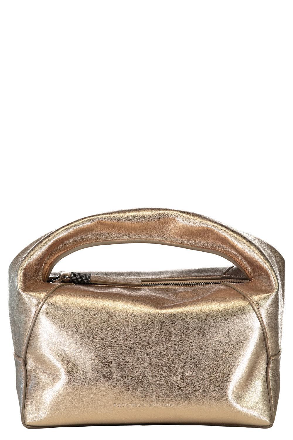 Small Hobo Bag-GLDMETLC-O/S-HANDBAGSHOULDER-BRUNELLO CUCINELLI