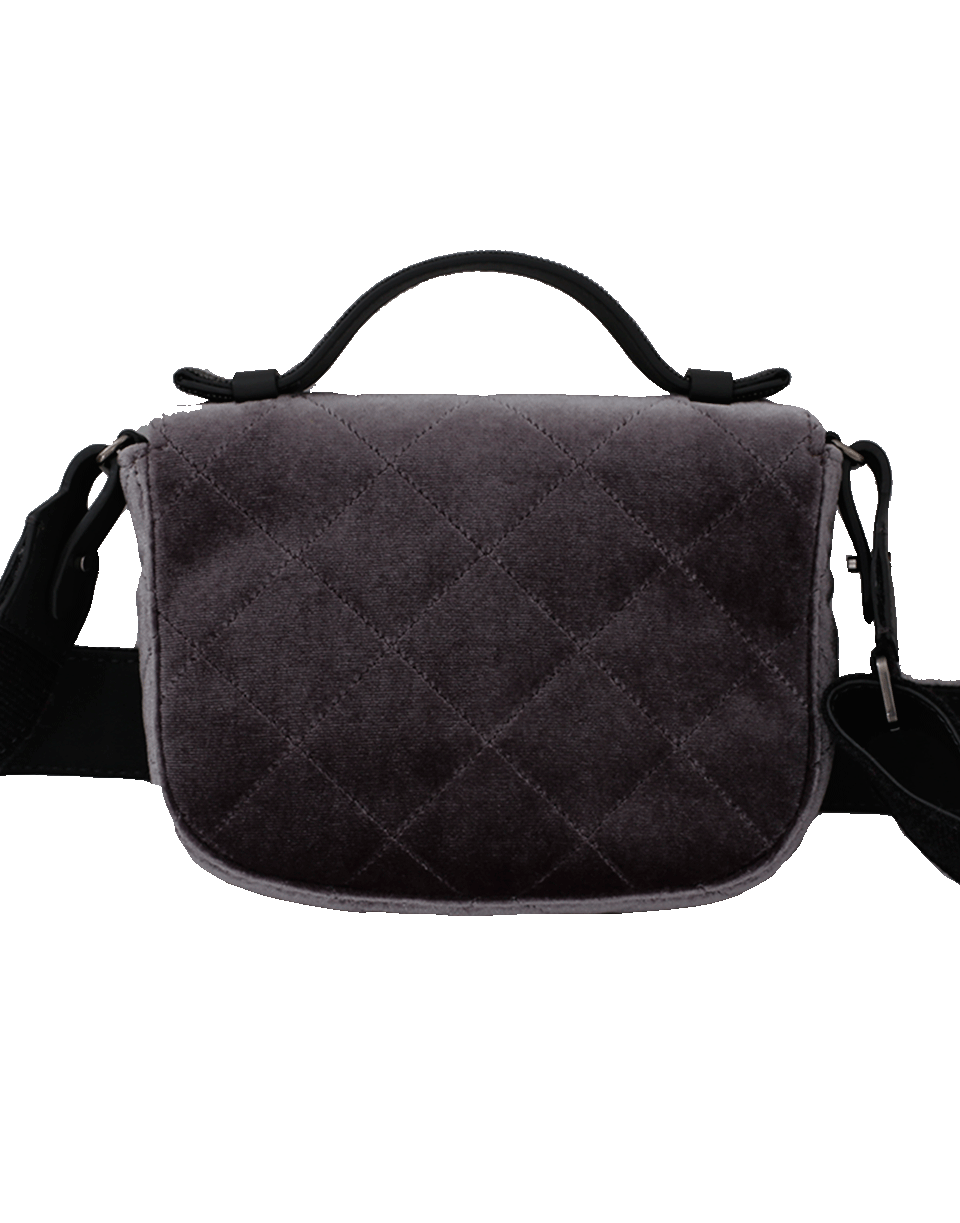 BRUNELLO CUCINELLI-Mini Velvet Crossbody Bag-GREY