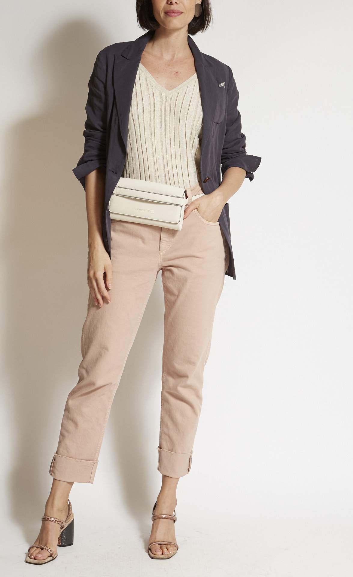 BRUNELLO CUCINELLI-Mini City Crossbody Bag-OFFWHT