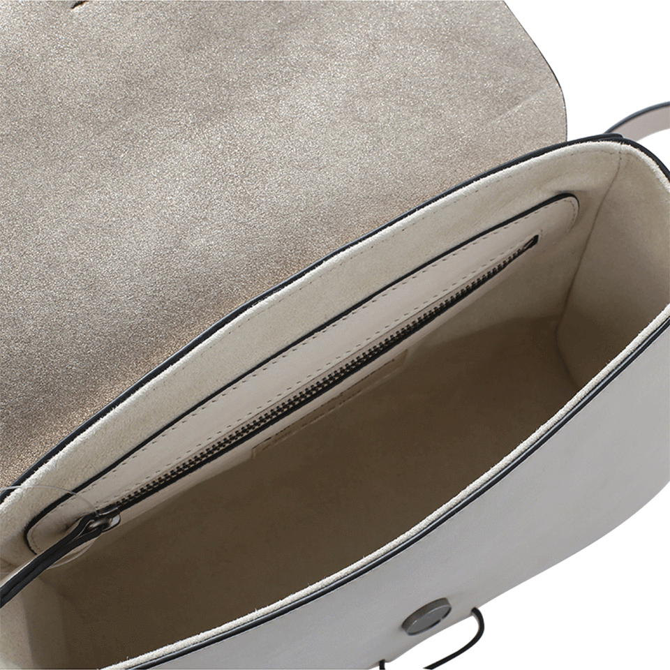 BRUNELLO CUCINELLI-Stardust Leather Crossbody-PLATINUM
