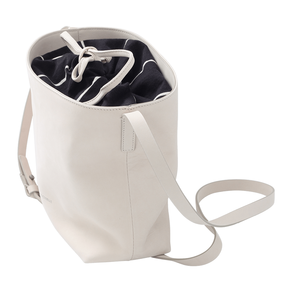 BRUNELLO CUCINELLI-Mini Leather Bucket-SHELL