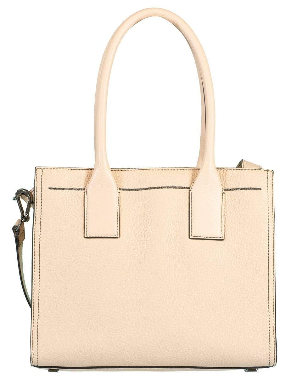BRUNELLO CUCINELLI-Beige Textured Leather City Bag-BEIGE