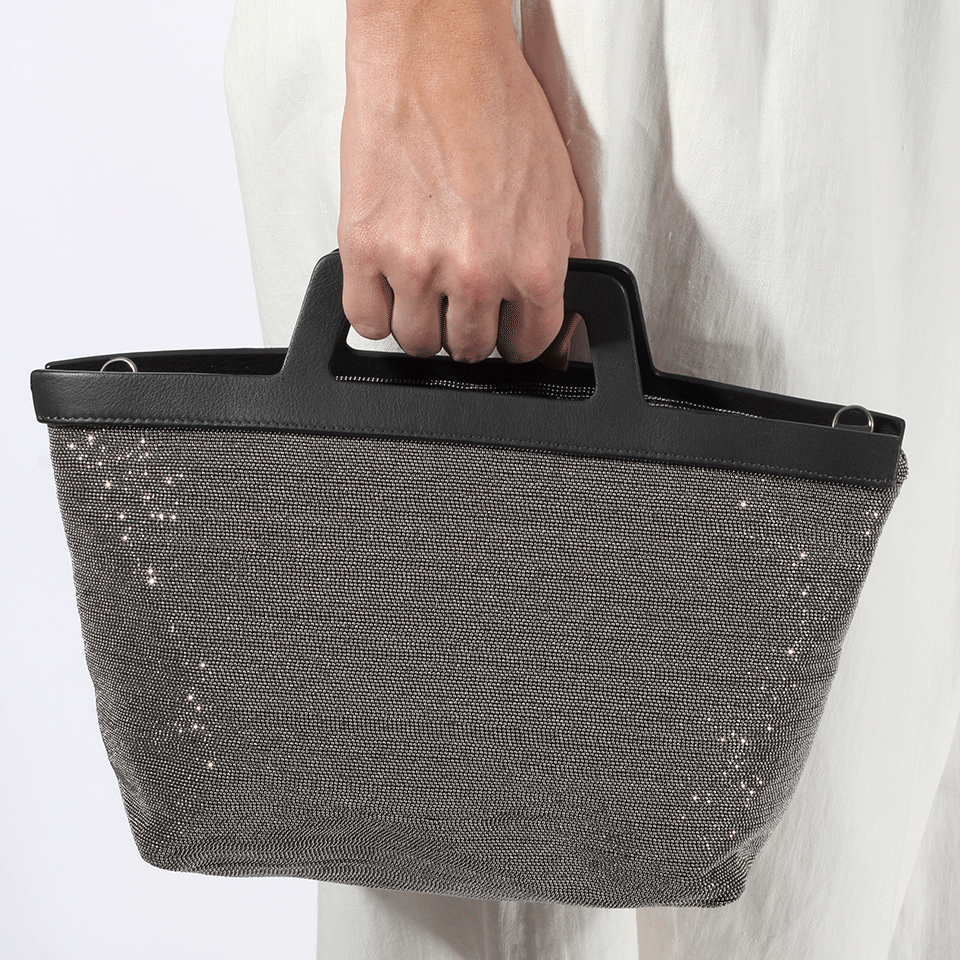 BRUNELLO CUCINELLI-Monili Top Handle Bag-BLACK