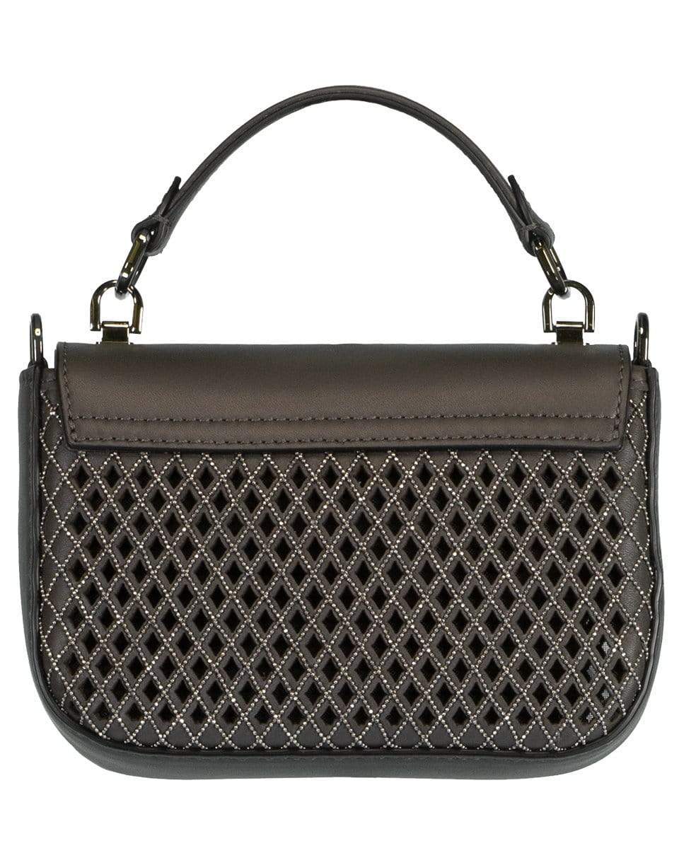 BRUNELLO CUCINELLI-Top Handle Laser Cut Mini Bag-DARKGREY