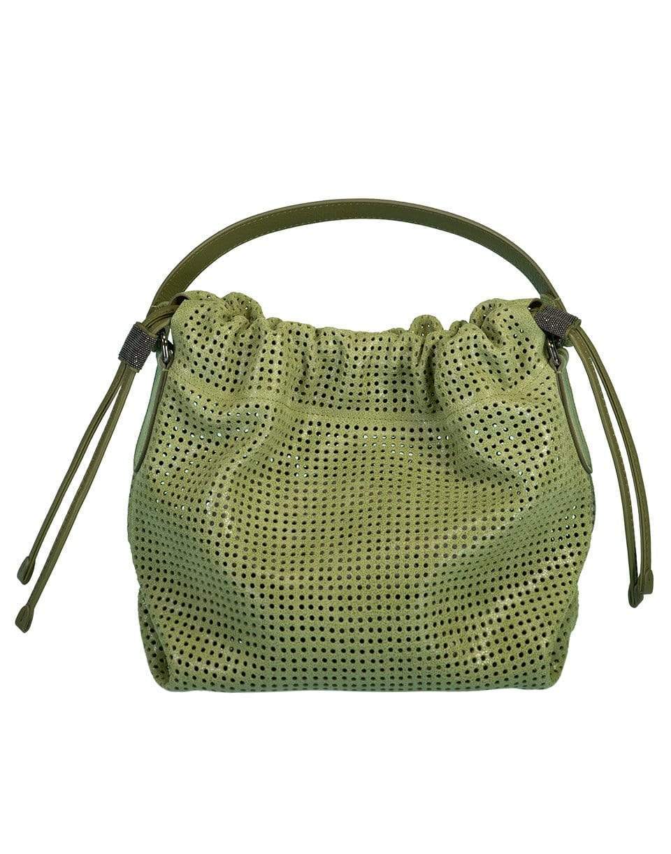 BRUNELLO CUCINELLI-Buffered Leather Bucket Bag-GREEN