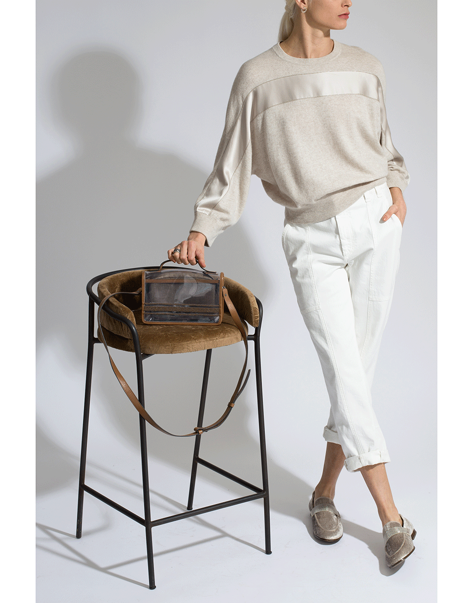 BRUNELLO CUCINELLI-PVC Top Handle Shoulder Bag-LUGGAGE