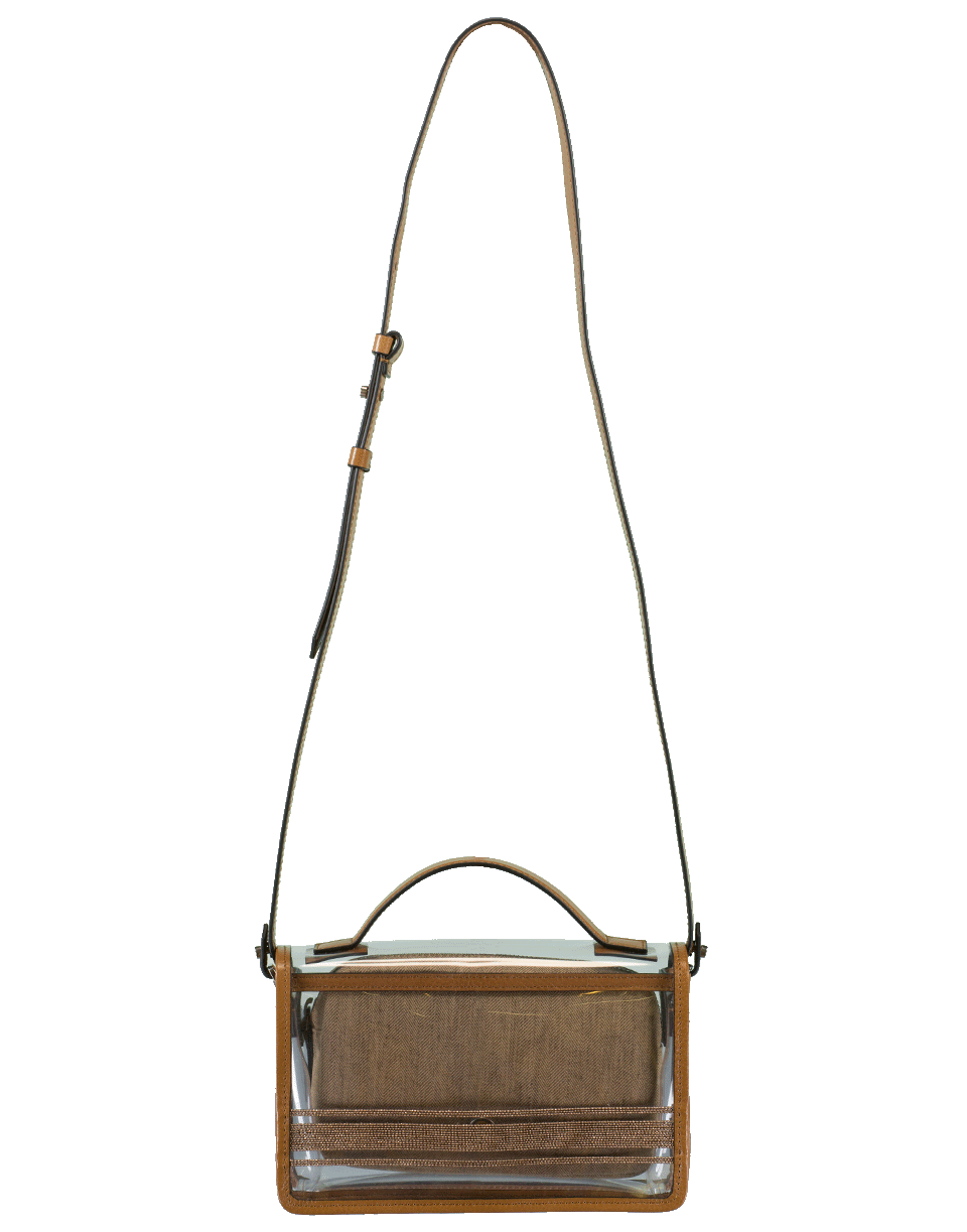 BRUNELLO CUCINELLI-PVC Top Handle Shoulder Bag-LUGGAGE