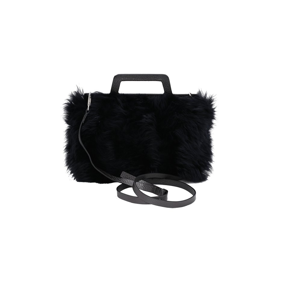 BRUNELLO CUCINELLI-Shearling Crossbody-NAVY