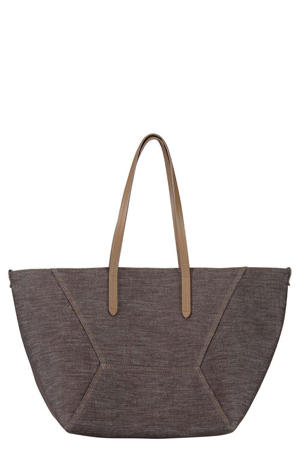 BC Duo Bag - Chocolate-CHOCOLAT-O/S-HANDBAGTOTES-BRUNELLO CUCINELLI