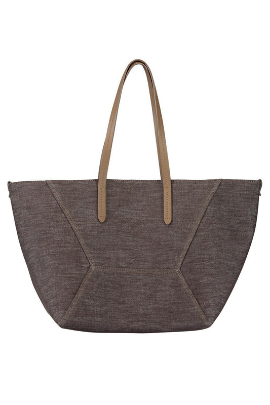 BC Duo Bag - Chocolate-CHOCOLATE-O/S-HANDBAGTOTES-BRUNELLO CUCINELLI