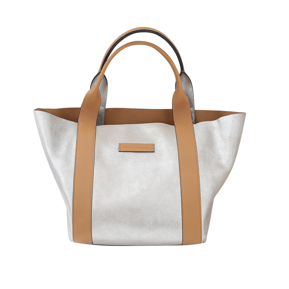 BRUNELLO CUCINELLI-Reversible Tote-SLVR/LUG