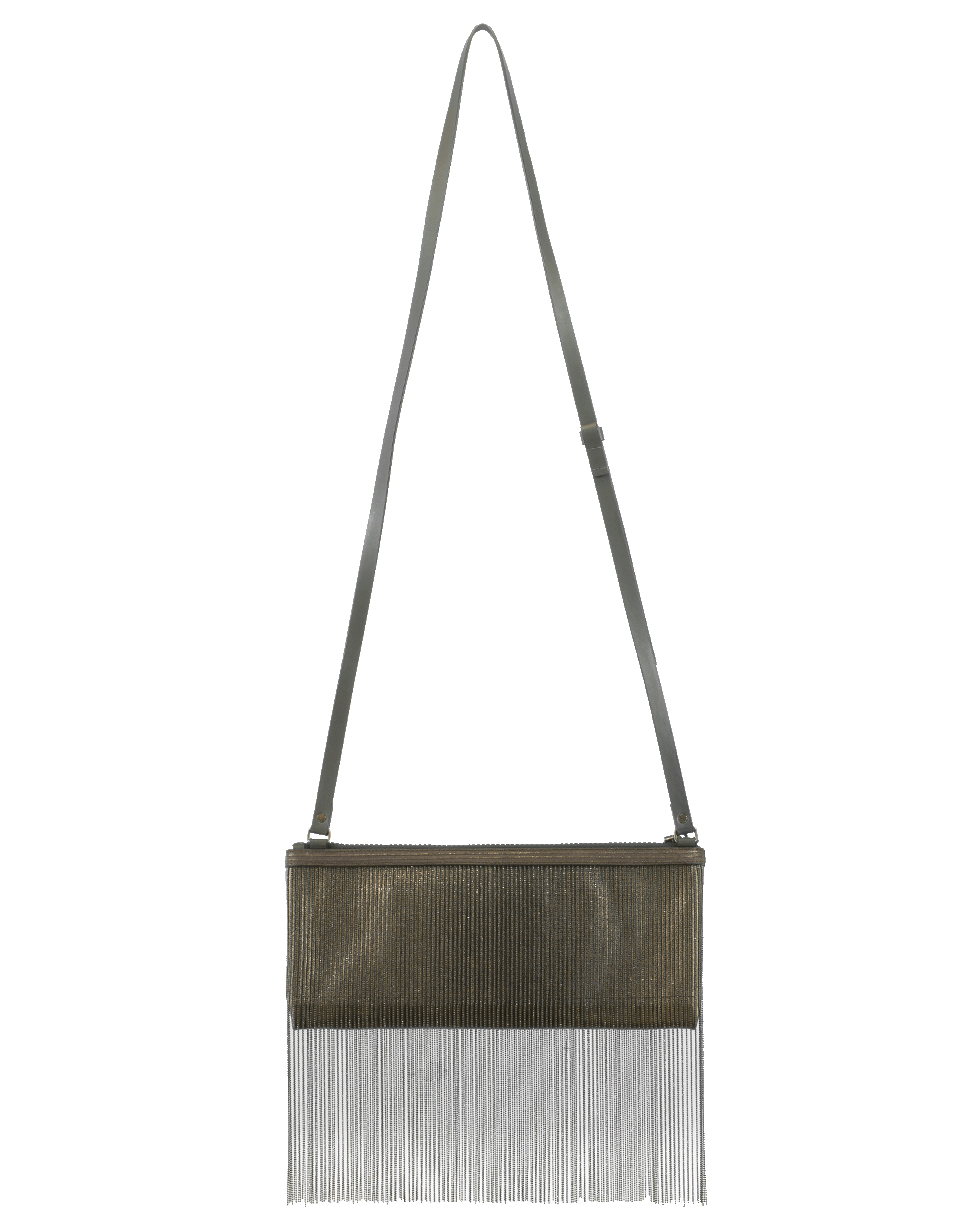 BRUNELLO CUCINELLI-Monili Fringe Crossbody Bag-ANTRACITE