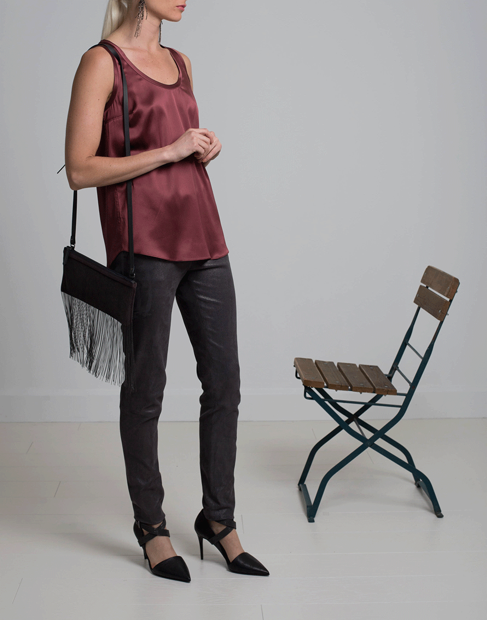 BRUNELLO CUCINELLI-Monili Fringe Crossbody Bag-ANTRACITE
