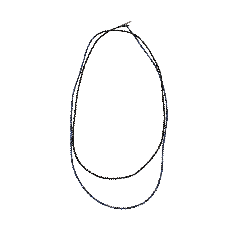 BRUNELLO CUCINELLI-Single Strand Multi Color Bracelet/Necklace-BLK/BLUE
