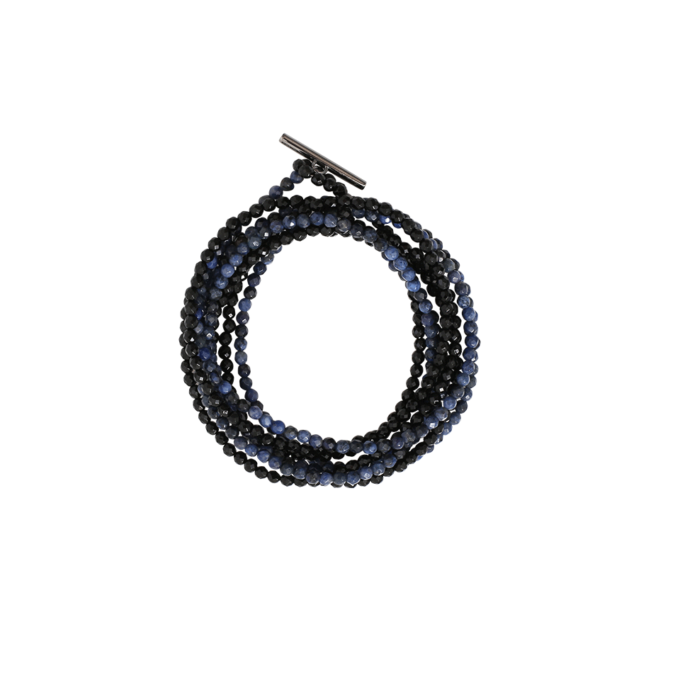 BRUNELLO CUCINELLI-Single Strand Multi Color Bracelet/Necklace-BLK/BLUE
