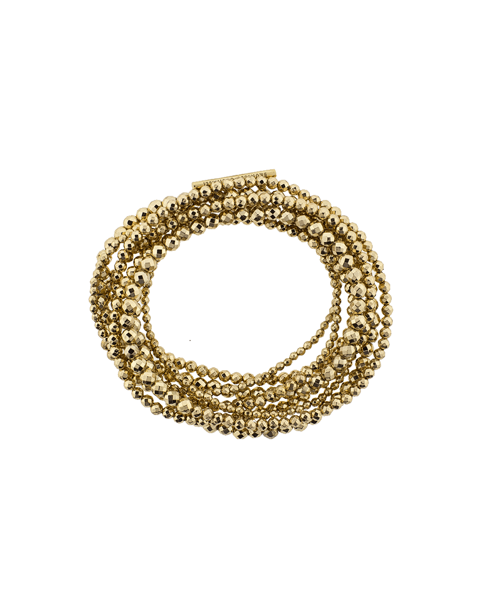 BRUNELLO CUCINELLI-One Strand Bead Monili Wrap Bracelet-GOLD