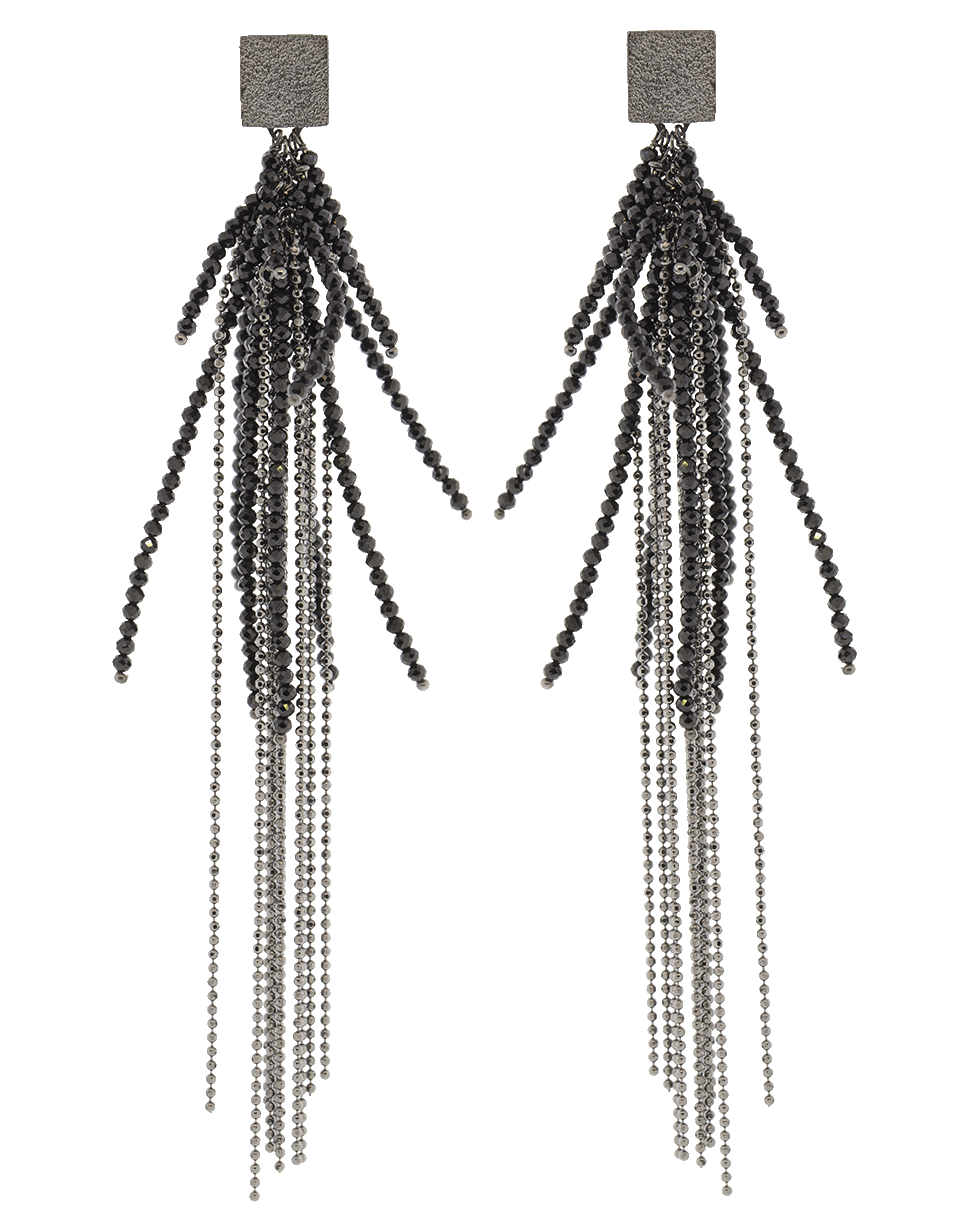 BRUNELLO CUCINELLI-Monili Beaded Earrings-BLACK