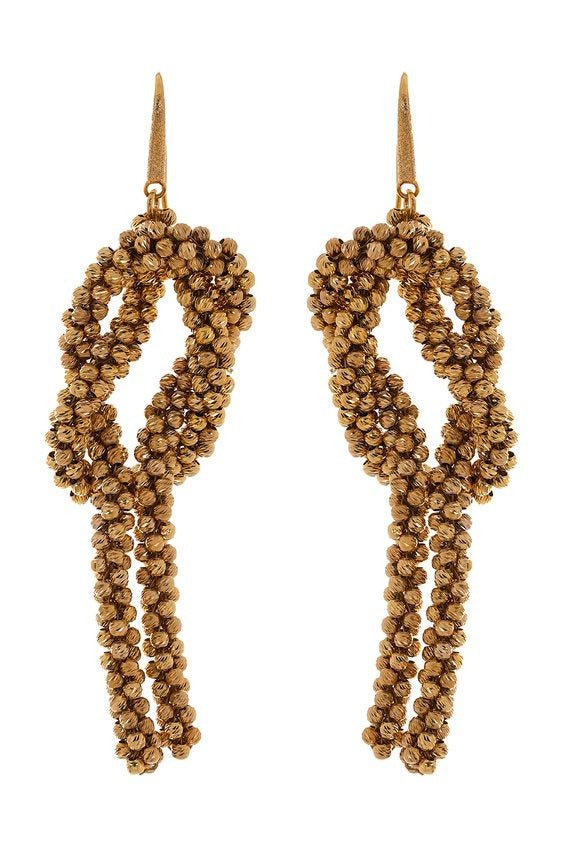 BRUNELLO CUCINELLI-Knot Pyrite Earrings-GLD/PNK