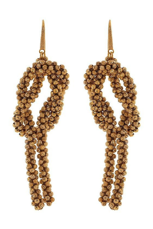 BRUNELLO CUCINELLI-Knot Pyrite Earrings-GLD/PNK