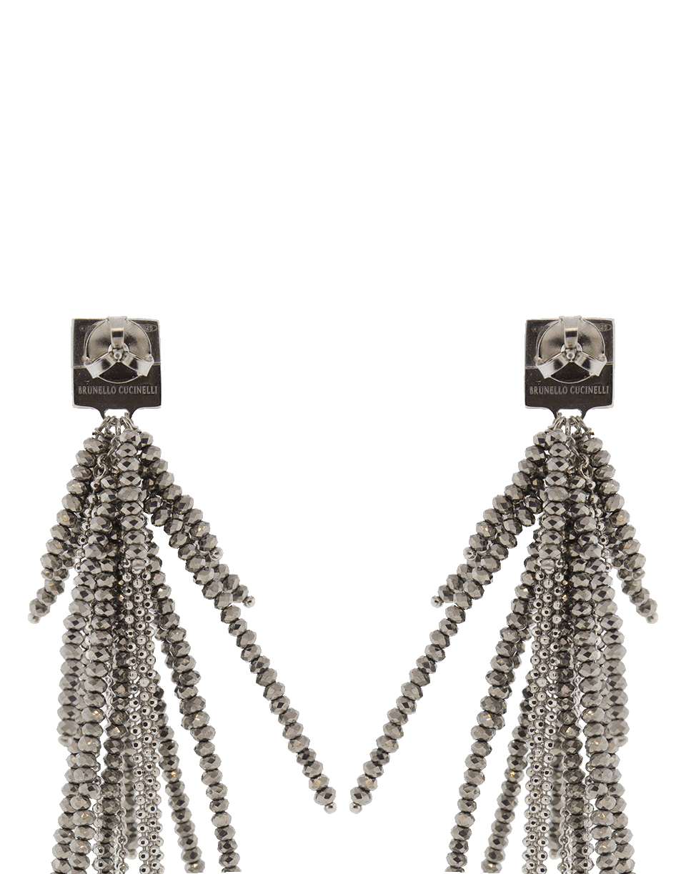 BRUNELLO CUCINELLI-Monili Beaded Earrings-SILVER