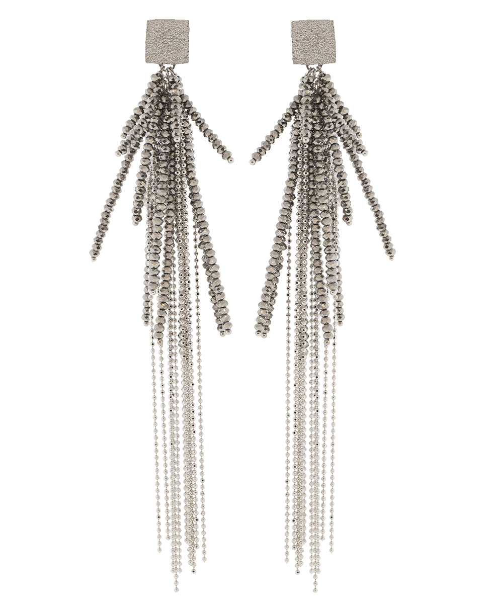 BRUNELLO CUCINELLI-Monili Beaded Earrings-SILVER