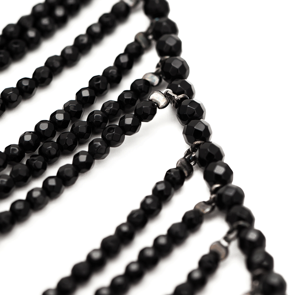BRUNELLO CUCINELLI-Black Agate Breast Plate Necklace-BLACK