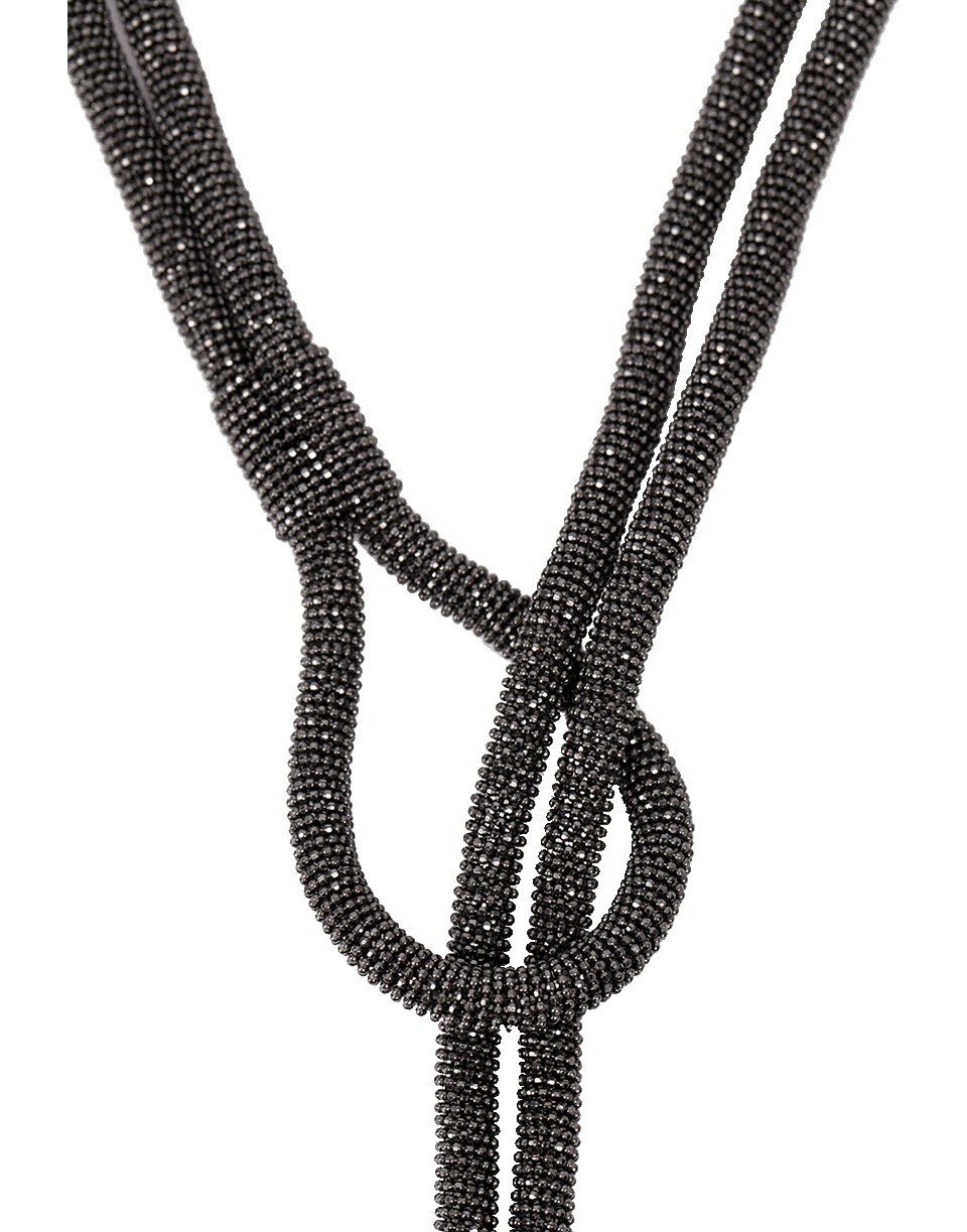 BRUNELLO CUCINELLI-Monili Tubular Wrap Necklace-BLACK