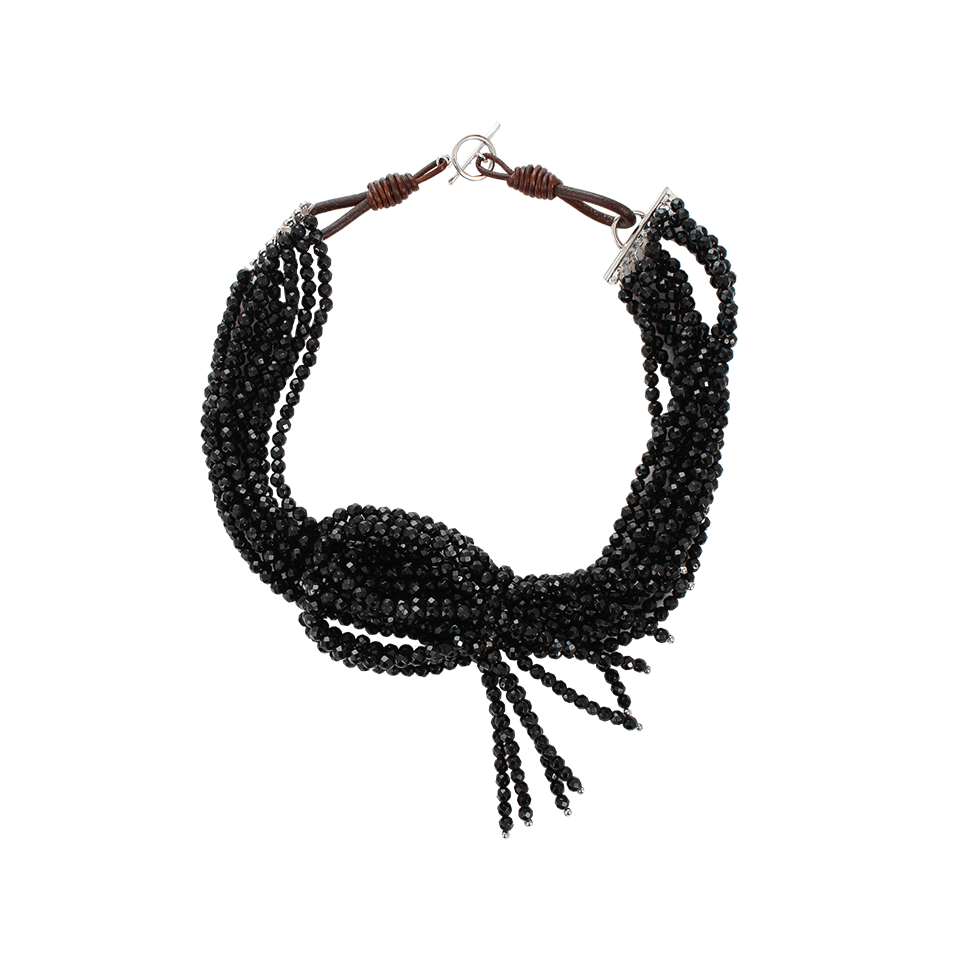 BRUNELLO CUCINELLI-Multi Strand Tie Necklace-BLKCX907