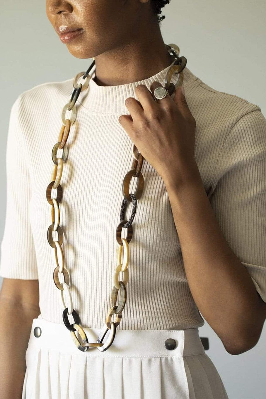 BRUNELLO CUCINELLI-Horn Chain Necklace-HORN