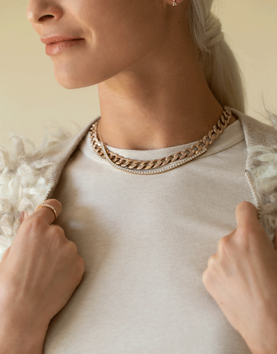 BRUNELLO CUCINELLI-Large Link Textured Necklace-ORO