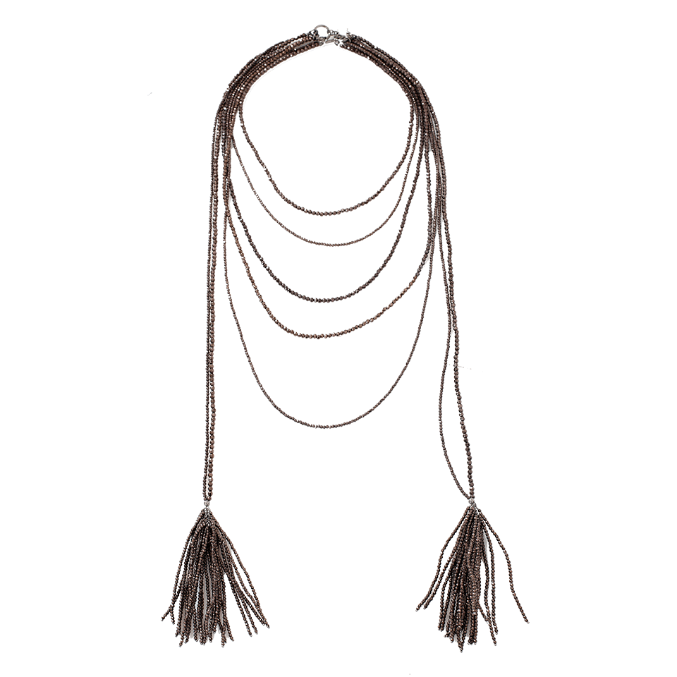 BRUNELLO CUCINELLI-Ematite Multi Strand Necklace-PLATINO