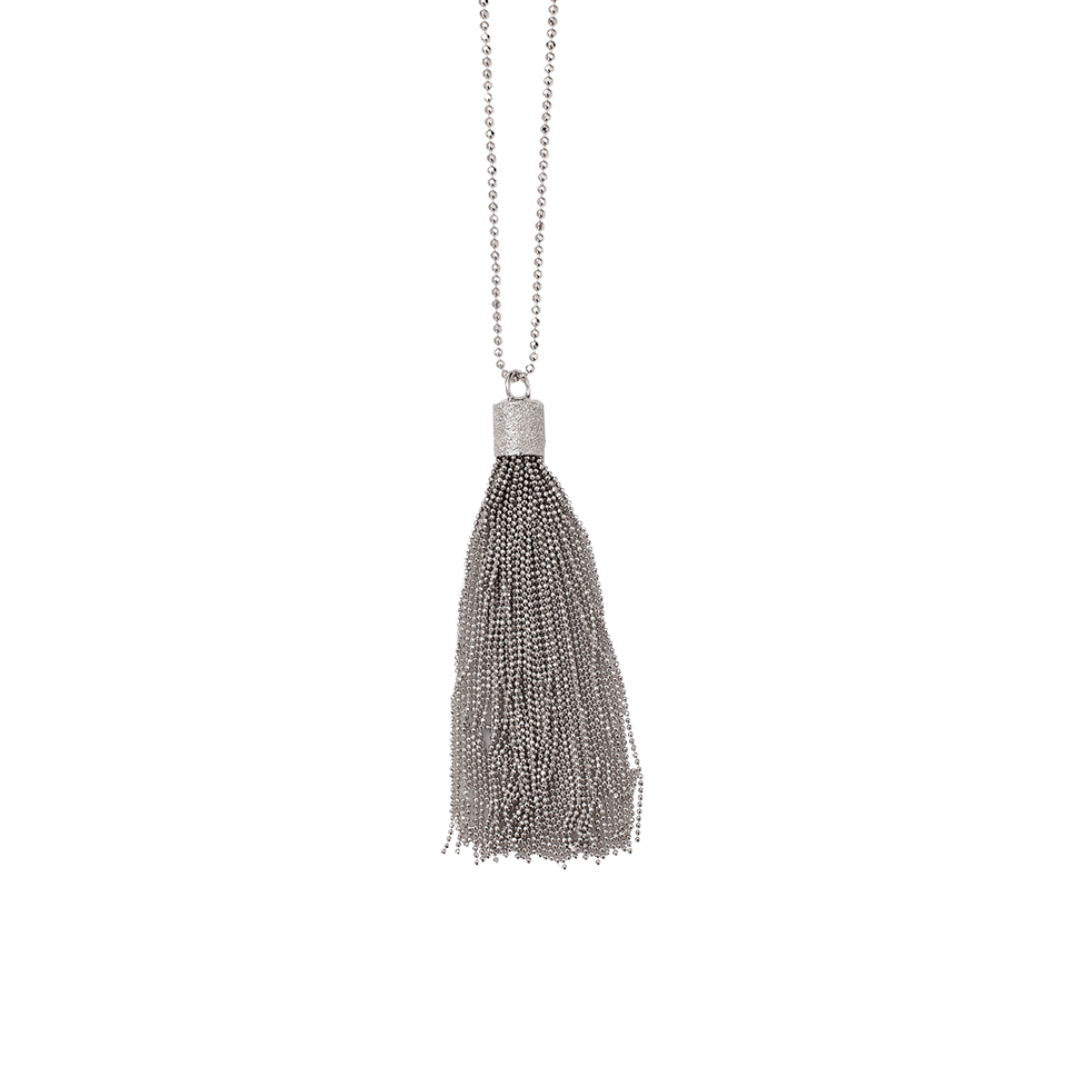 BRUNELLO CUCINELLI-Monili Fringe Tassel Necklace-SILVER