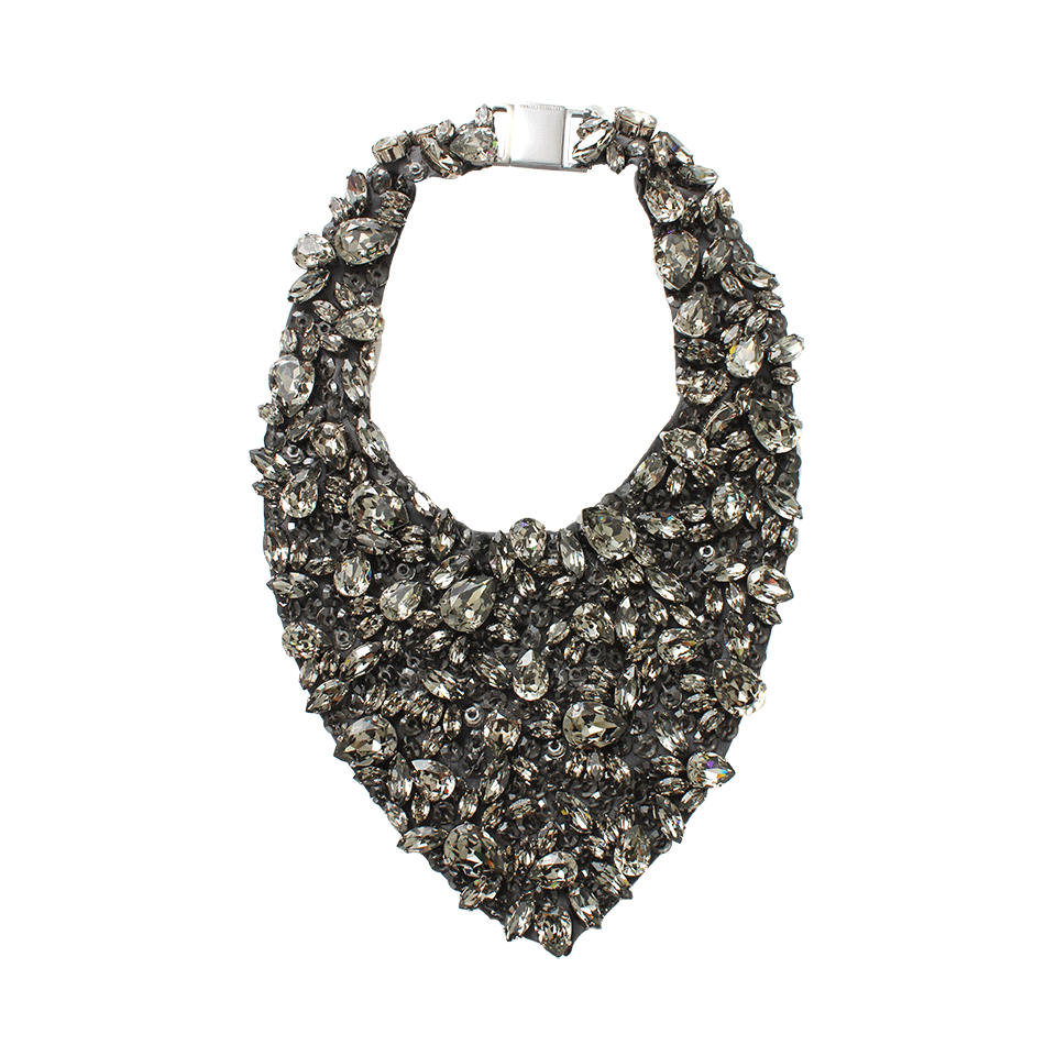 BRUNELLO CUCINELLI-Swarovski Bib Necklace-SMOKE