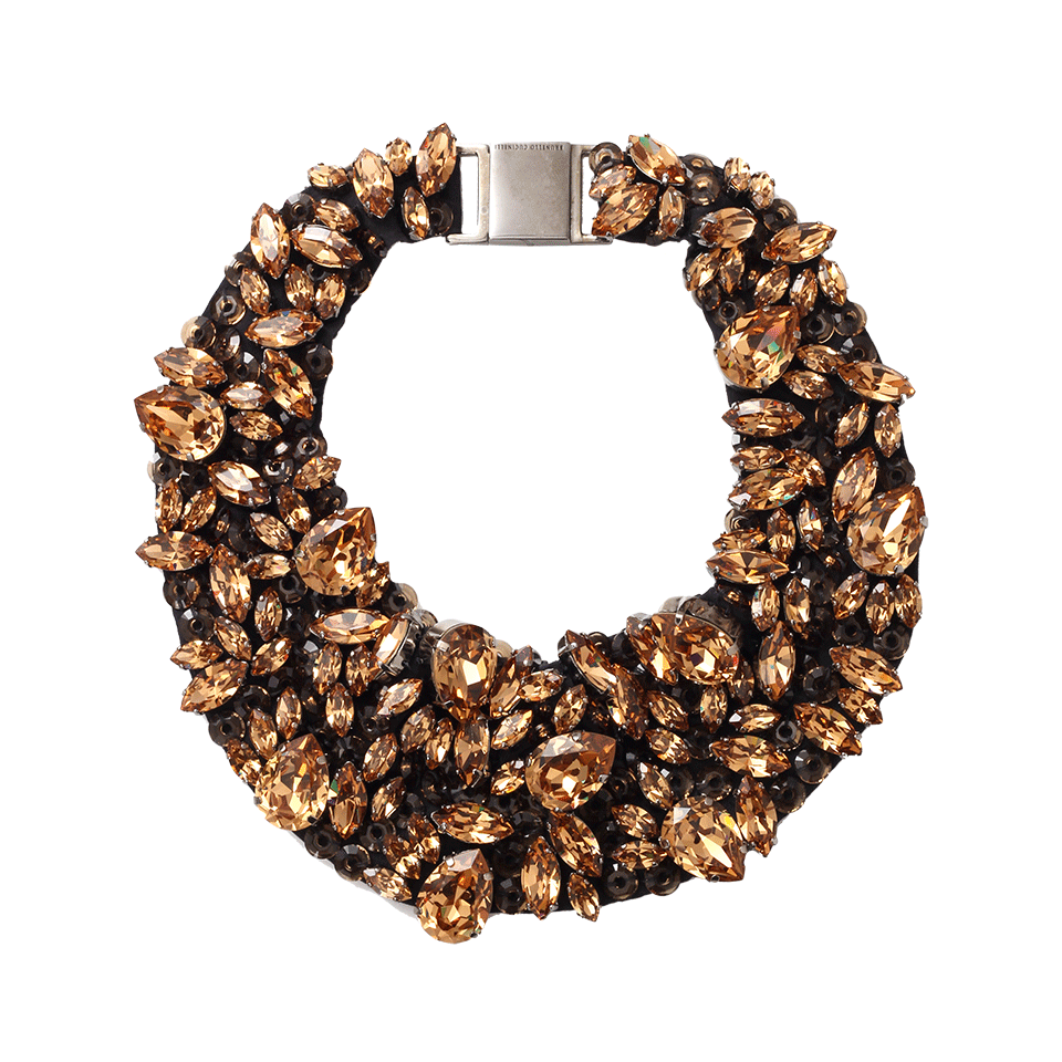 BRUNELLO CUCINELLI-Swarovski On Silk Collar-TOPAZ
