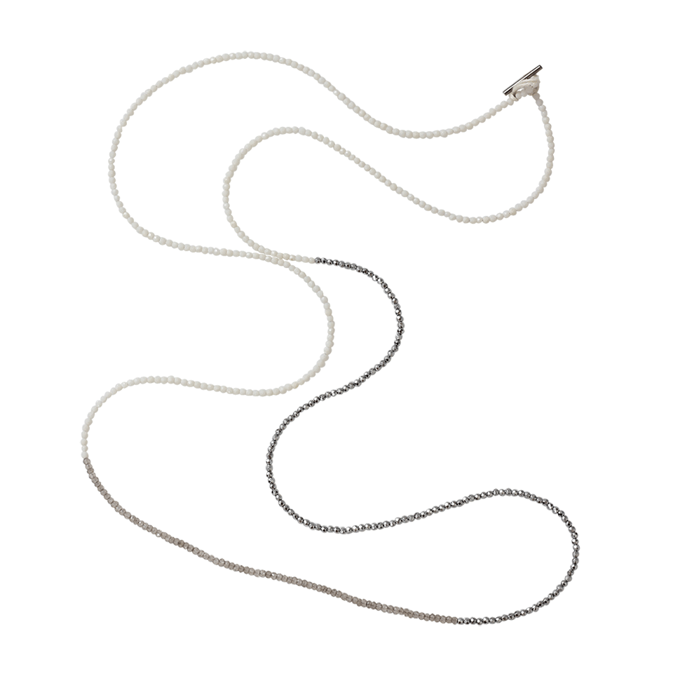 BRUNELLO CUCINELLI-Silver Wrap Bracelet/Necklace-WHT/SLVR