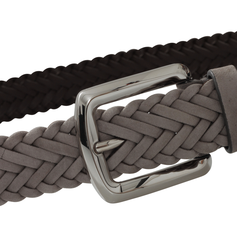 BRUNELLO CUCINELLI-Braided Suede Belt-
