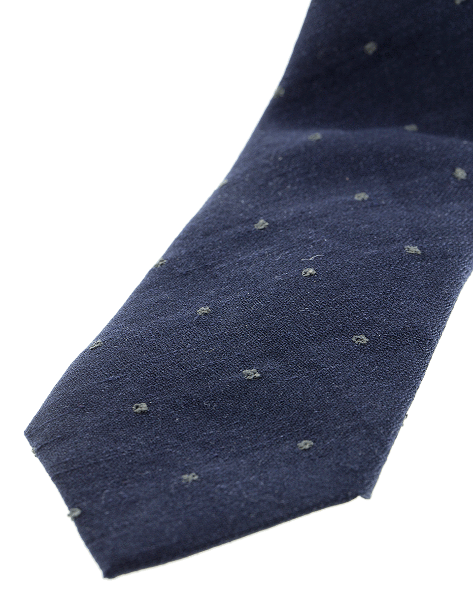 BRUNELLO CUCINELLI-Grey Dot Tie-BLU/GREY