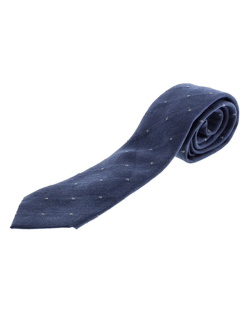 BRUNELLO CUCINELLI-Grey Dot Tie-BLU/GREY