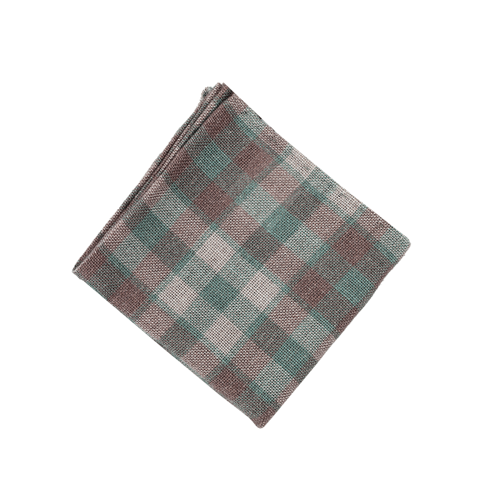 BRUNELLO CUCINELLI-Country Plaid Pocket Square-