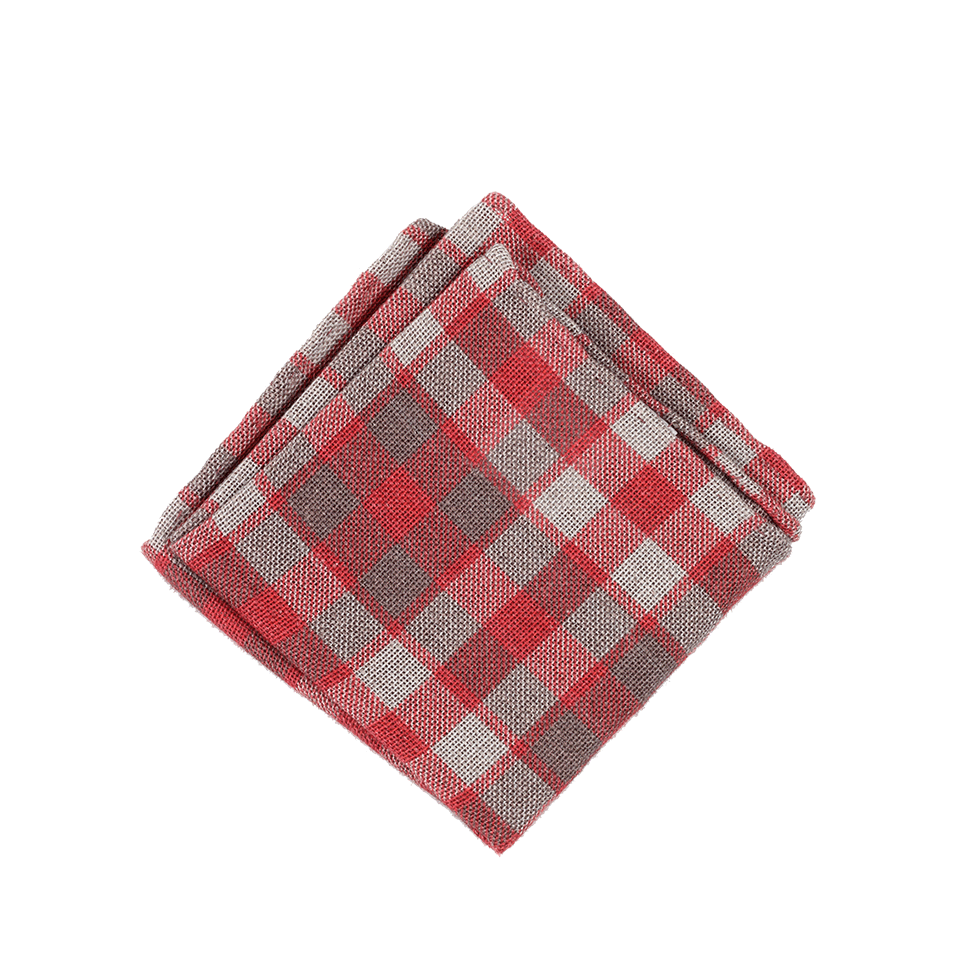 BRUNELLO CUCINELLI-Country Plaid Pocket Square-
