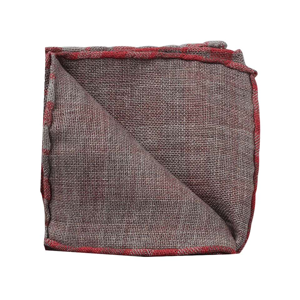 BRUNELLO CUCINELLI-Country Plaid Pocket Square-CH868