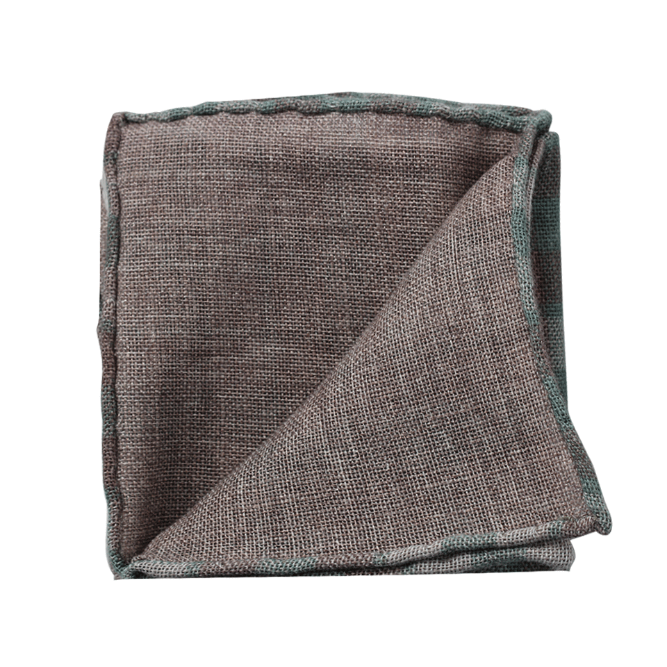 BRUNELLO CUCINELLI-Country Plaid Pocket Square-CL311