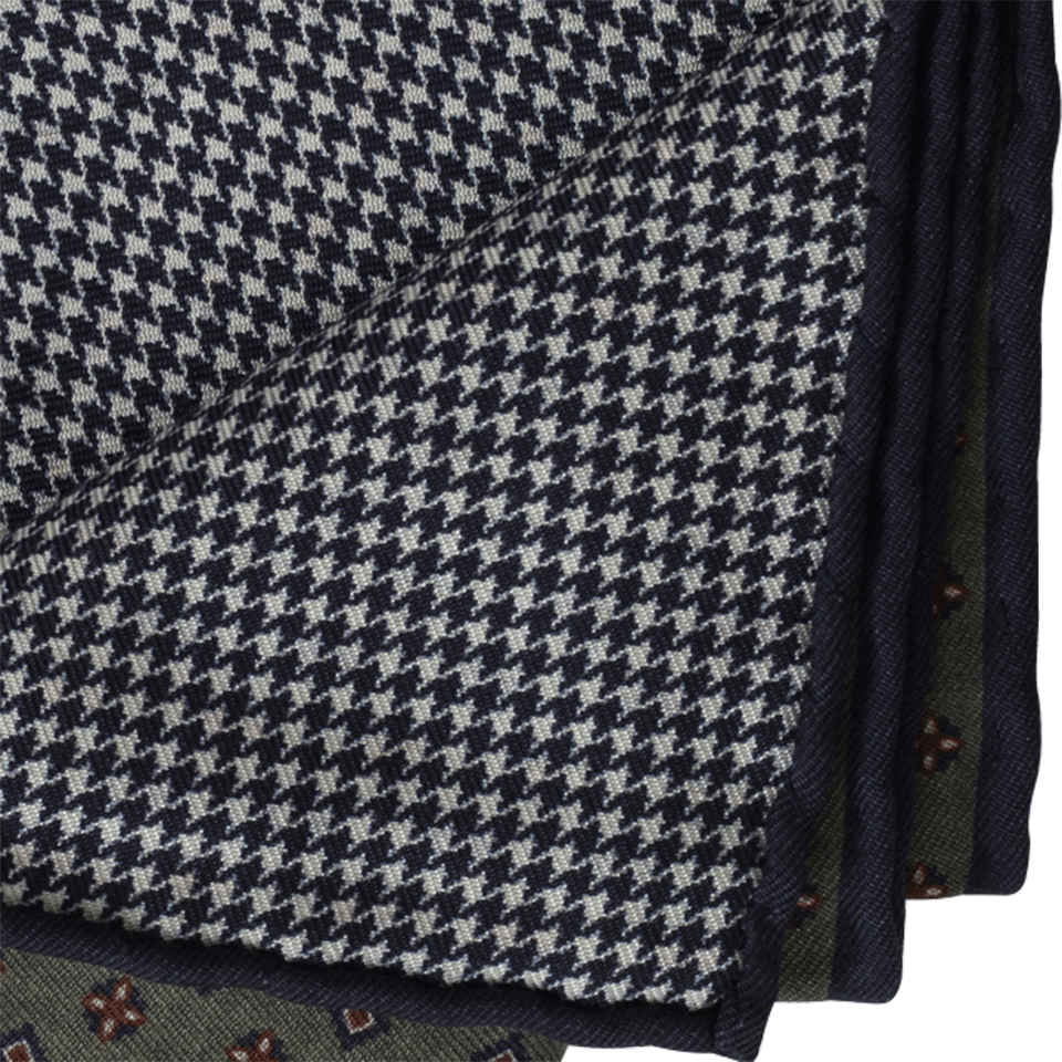 BRUNELLO CUCINELLI-Diamond Star Pocket Square-GREEN