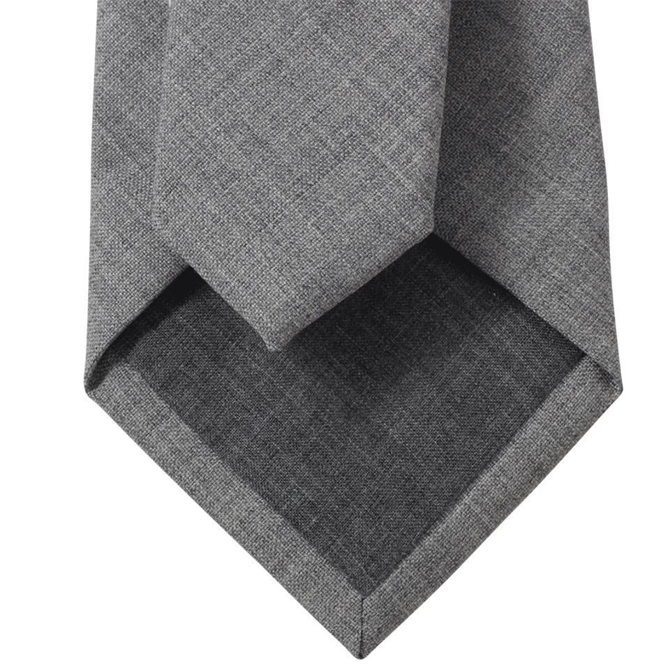 BRUNELLO CUCINELLI-Solid Wool Tie-GREY